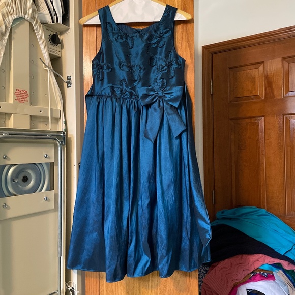 Deep Teal Girls Dress size 12 - Picture 1 of 2